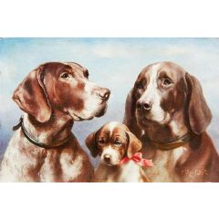 Dog Family Painting Reproduction