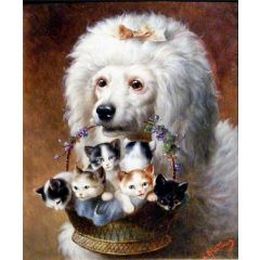 The Poodle’s Friends Painting Reproduction