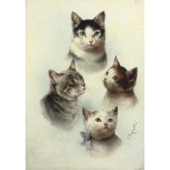 Cute Cats Painting Reproduction
