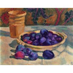 Still Life with Plums Painting Reproduction