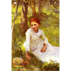 Noon In The Hayfield Painting Reproduction