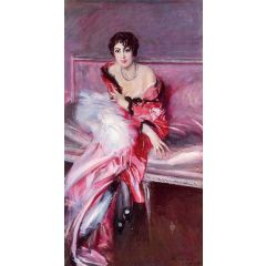 Portrait of Madame Julliard in Red Painting Reproduction