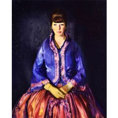 Emma in the Purple Dress Painting Reproduction