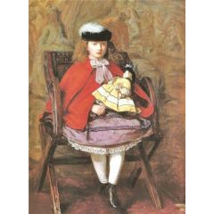 Girl with a Doll Painting Reproduction