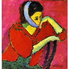 Woman with Head Bandage Painting Reproduction