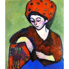 Helene in Colored Turban Painting Reproduction