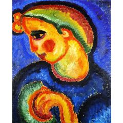 Blue Enamel Painting Reproduction
