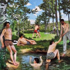 Summer Scene, also known as Bathers Painting Reproduction