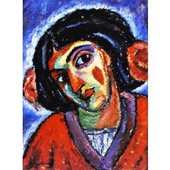 Inclined Head of a Woman Painting Reproduction