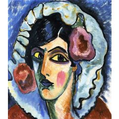 Large Head of a Woman, also known as Manola Painting Reproduction