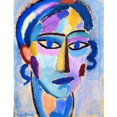 Mystical Head: Opal Painting Reproduction