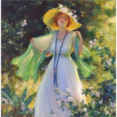 Path of Flowers Painting Reproduction