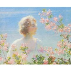 Sunshine and azaleas Painting Reproduction