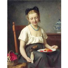 Treats for the Birds Painting Reproduction