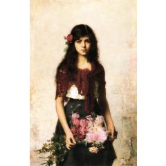 The Flower Seller Painting Reproduction