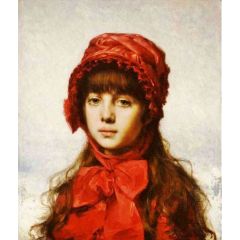 The Red Bonnet Painting Reproduction