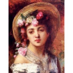 The Flower Girl Painting Reproduction