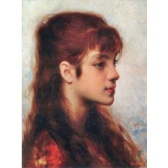 Head Of A Girl Painting Reproduction