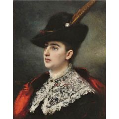 Lady in a Hunting Costume Painting Reproduction