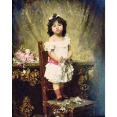 Girl Painting Reproduction