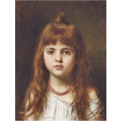 The Red Necklace Painting Reproduction