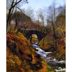 Ghyll Beck, Barden, Yorkshire Painting Reproduction