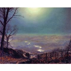 Moonlight, Wharfedale Painting Reproduction