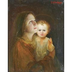 Virgin And Child Painting Reproduction