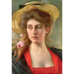 Portrait of a Young Woman Painting Reproduction