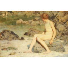 Cupid and Sea Nymphs Painting Reproduction