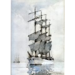 Four Masted Barque Painting Reproduction