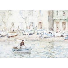 Boats at Cassis Painting Reproduction