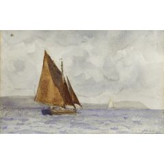 A bawley running up the coast Painting Reproduction