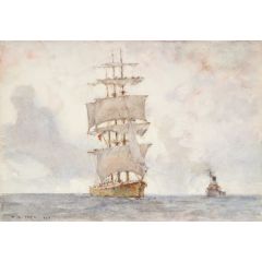 Barque and Tug Painting Reproduction