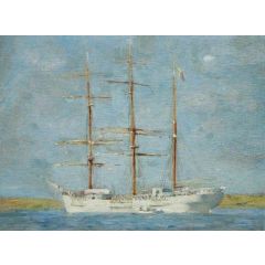 White Barque Painting Reproduction