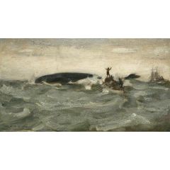 Whale Blowing Painting Reproduction
