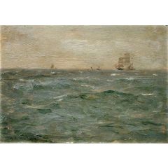 Seascape with Sailing Craft Painting Reproduction