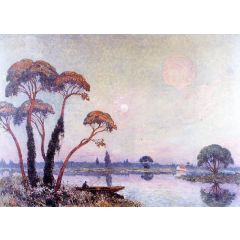 Fishermen by the Banks of the Loire Painting Reproduction