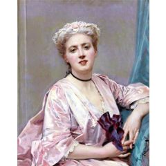 Beauty in pink Painting Reproduction