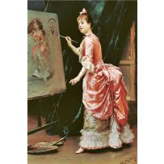 Mischievous Model Painting Reproduction