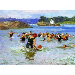 The Swimming Lesson Painting Reproduction