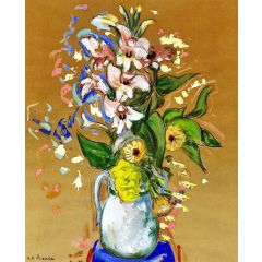 Flowers in a Vase Painting Reproduction
