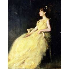 Lady in Yellow Painting Reproduction
