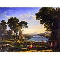 Landscape with the Marriage of Isaac and Rebecca, also known as The Mill Painting Reproduction