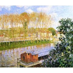 Setting Sun at Moret Painting Reproduction