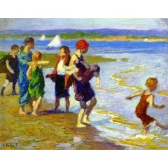 The Bathing Beach Painting Reproduction