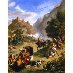 Arabs Skirmishing in the Mountains Painting Reproduction