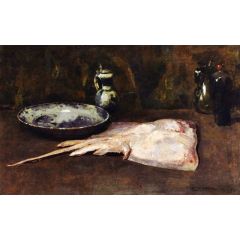 Still Life with Skate Painting Reproduction