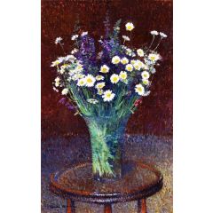 Vase of Daisies Painting Reproduction