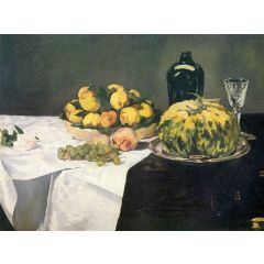 Still Life with Melon and Peaches Painting Reproduction